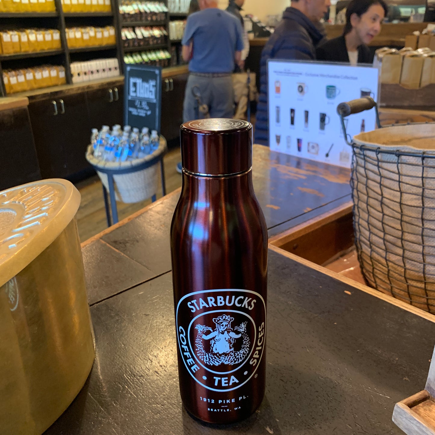 Starbucks Pike Place Original Logo Stainless Steel Water Bottle