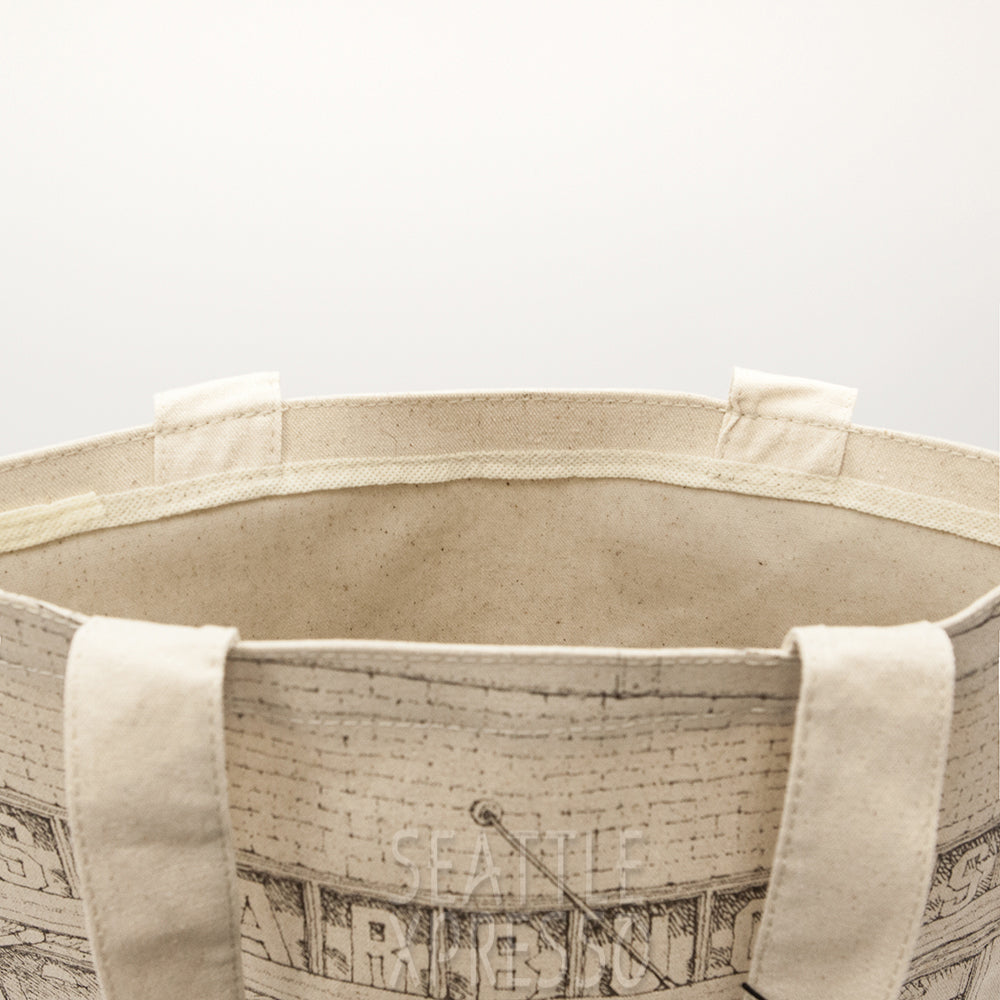 Starbucks Pike Place Sketch Canvas Tote Bag