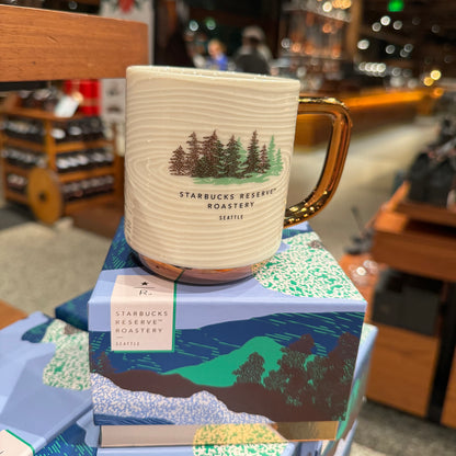 Starbucks Reserve Roastery Seattle Evergreen Ceramic Rib Coffee Mug