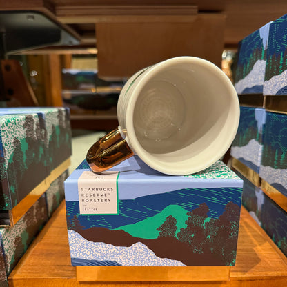 Starbucks Reserve Roastery Seattle Evergreen Ceramic Rib Coffee Mug