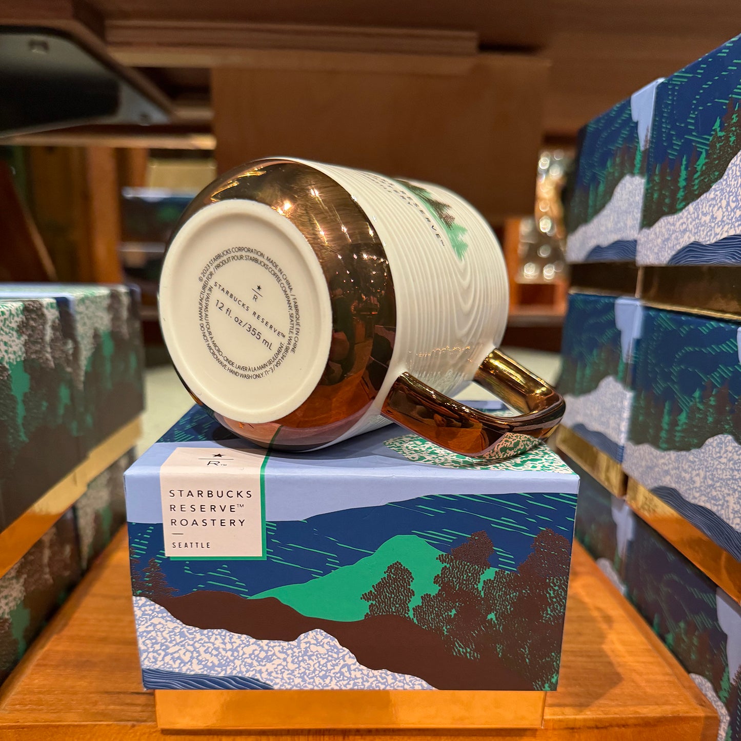 Starbucks Reserve Roastery Seattle Evergreen Ceramic Rib Coffee Mug