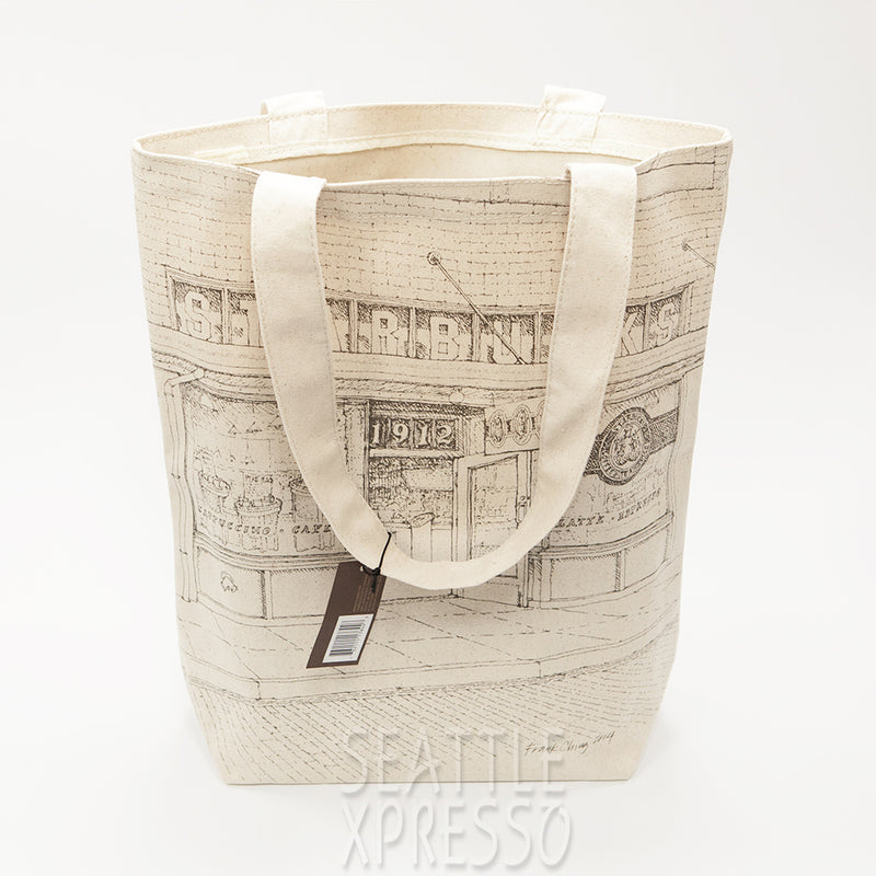 Starbucks Pike Place Sketch Canvas Tote Bag