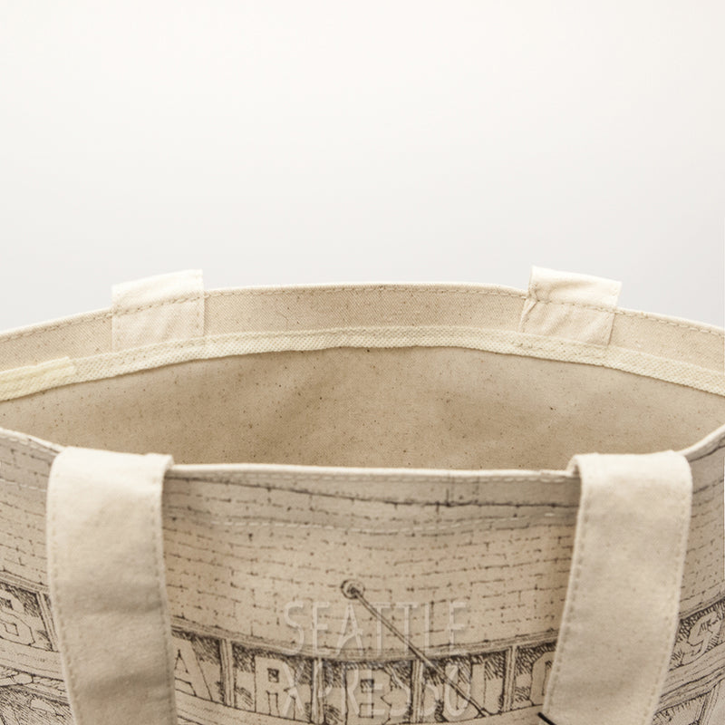 Starbucks Pike Place Sketch Canvas Tote Bag