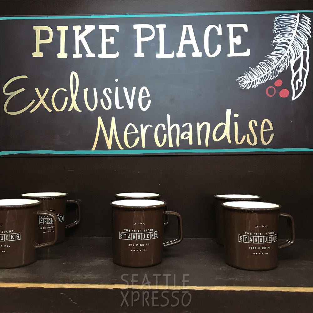 Starbucks Pike Place Enamel Brown Mug